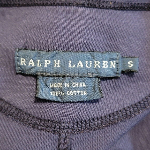 Ralph Lauren Waffle Knit Henley Dress Navy Blue A Line Short Sleeve Summer Small - Picture 12 of 16